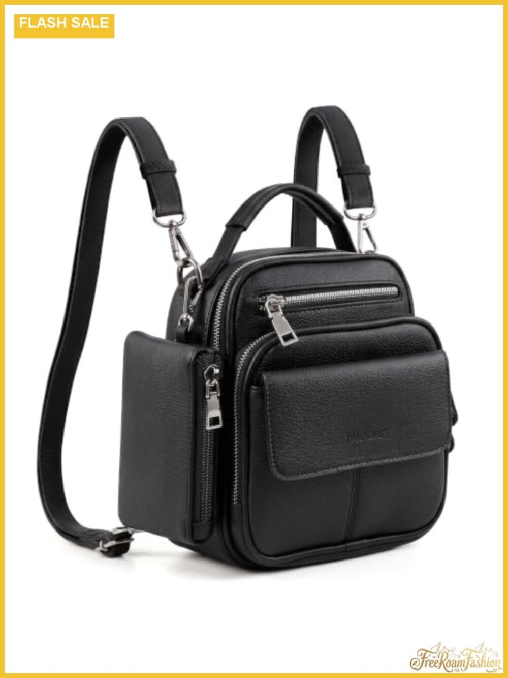 Mini PU Leather Backpack Purse for Women - RFID Blocking Daypack